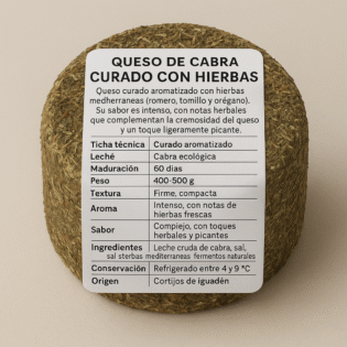 Queso de Cabra - Curado con Hierbas