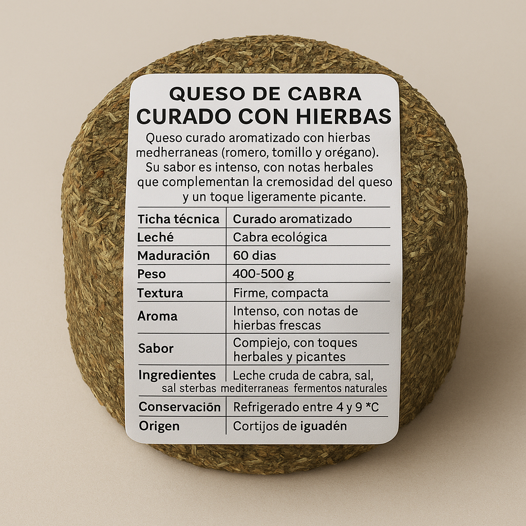 Queso de Cabra - Curado con Hierbas